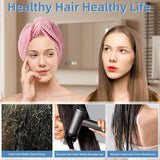Towels - 4 pcs - Wet Hair Towel - Dry Hair Towel - Long Hair Headband - Women's Towels - Bathroom Amenities - Rear View