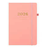 2026 Daily Planner – 2026 Adult Agenda – 1 Day on 1 Page – 365 Day Planner & Notebook – 14.0*20.8cm – Pink