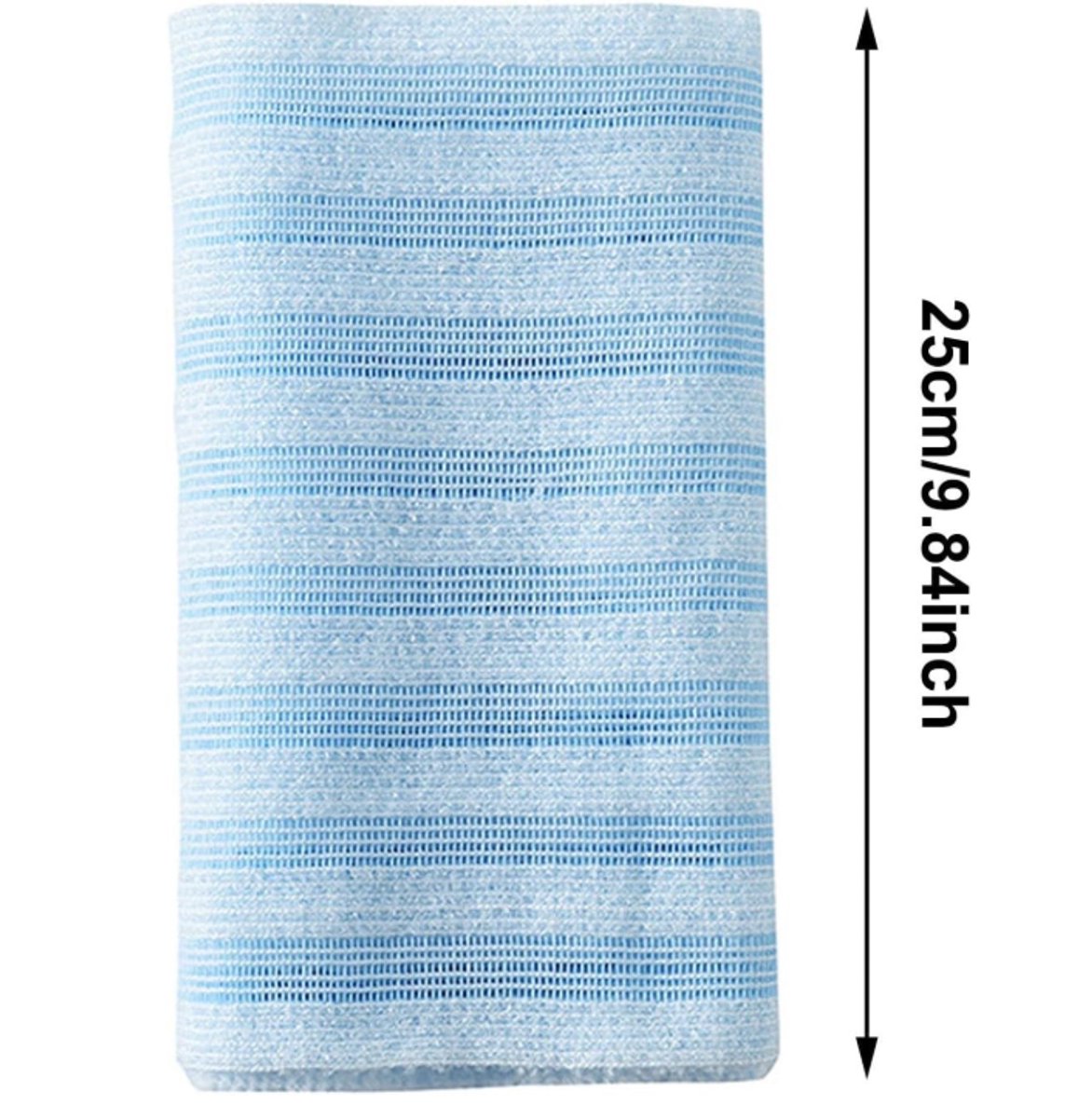 Back Scrubber Set | 2-Piece Exfoliating Shower Towel | Extra Long Exfoliating Washcloth for Men and Women - Scrub Cloth for Body Cleansing and Massage (Blue)