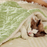 Pet Mat - Soft Pet Blanket - Warm Plush Blanket for Dogs and Cats - Comfortable & Cozy Sleep Blanket - 55*45cm - Side View