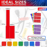 240 pcs Cable Labels, Waterproof Labels - Waterproof Wire Labels, Writable Stickers, Identification Labels, Wire Labels (8 sheets/sheet), Laser Printer Labels, Charger Labels
