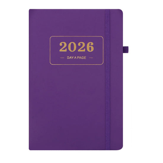 2026 Daily Planner  2026 Adult Agenda  1 Day on 1 Page  365 Day Planner & Notebook  14.0*20.8cm  Purple