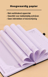 2026 Daily Planner – 2026 Adult Agenda – 1 Day on 1 Page – 365 Day Planner & Notebook – 14.0*20.8cm – Purple - Rear View