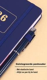 2026 Daily Planner – 2026 Adult Agenda – 1 Day on 1 Page – 365 Day Planner & Notebook – 14.0*20.8cm – Purple - Close-Up Angle