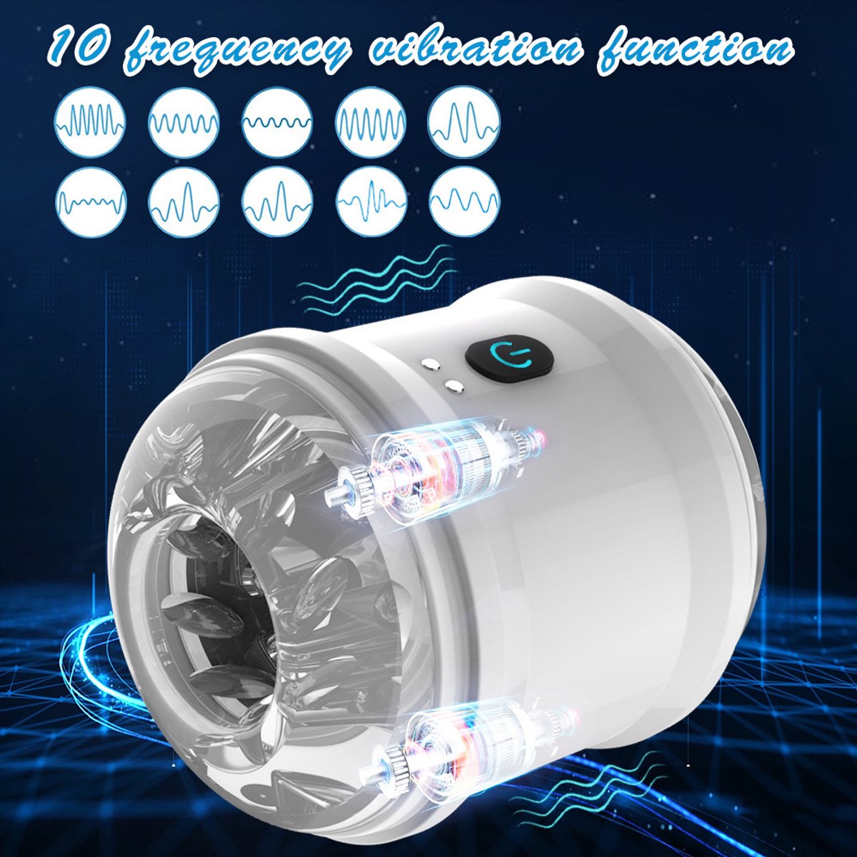 Sex Toys for Men - Sex Toys for Couples - Sex Games - Sex Toys - Men's Trainers - Masturbators - Fully Automatic Vibrating Penis Suction Trainer - Electric Penis Insertion Trainer