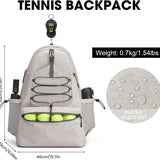 Backpack - Tennis Bag - Sports Bag - Waterproof Racket Bag - Suitable for multiple rackets with shoe compartment - black