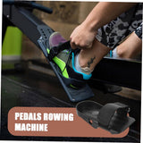 1 Pair Adjustable Flat Pedals - For Rowing Machines, Non-Slip Training Equipment - Indoor Fitness - Comfortable Pedal Design - Perfect for Home Workouts - Joint-Friendly Performance - Side View