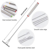 Stainless Steel Fondue Forks - Cheese Fondue Forks, Fruit Forks Stainless Steel - 12 Pieces, 24 cm