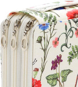 Pencil Case - Large Capacity | Colored Pencils | Pencils | Zippered - Three-Layer Pencil Case - Pencil Storage Bag - Holds 120 Pencils - White - Front View