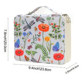 Pencil Case - Large Capacity | Colored Pencils | Pencils | Zippered - Three-Layer Pencil Case - Pencil Storage Bag - Holds 120 Pencils - White - Top-Down View