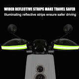 Cycling Gloves - 1 Pair - Extra Padded Cycling Gloves - Warm Gloves - Cycling Gloves - Scooter Gloves - Hand Warmers - Bicycle Accessories - With Reflective Strips - Winter - Windproof - Waterproof （Black） - Rear View