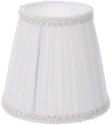 Lampshade - Table Lampshade - White Pleated Tubular Lampshade - Small - Suitable for Table Lamps and Floor Lamps - 13.5x10cm