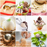 Ice Cream Scoop Set - Small/1 scoop, Medium/2 scoops, Large/3 scoops - Side View