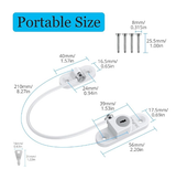 Window Locks - 4-pack window locks, window stops, child-proof window locks, door locks - White - Front View