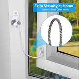 Window Locks - 4-pack window locks, window stops, child-proof window locks, door locks - White - Side View