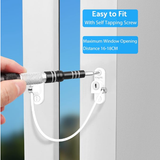Window Locks - 4-pack window locks, window stops, child-proof window locks, door locks - White - Top-Down View