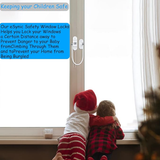 Window Locks - 4-pack window locks, window stops, child-proof window locks, door locks - White