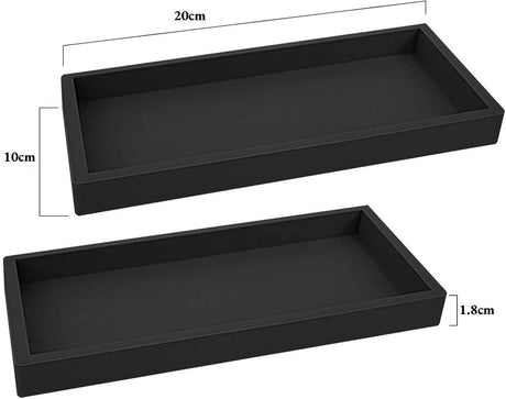 Tray - Set of 2 - Dressing table tray - Bathroom storage tray - Cosmetics storage tray - Bathroom storage box, image 5