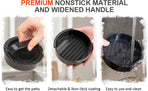 3-in-1 Hamburger and Hamburger Press - Hamburger Mold - Non-stick, Durable Patty Maker for Stuffed Burgers and Sliders - Easy to Clean - Black
