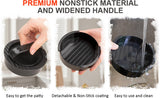 3-in-1 Hamburger and Hamburger Press - Hamburger Mold - Non-stick, Durable Patty Maker for Stuffed Burgers and Sliders - Easy to Clean - Black - Top-Down View