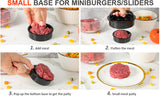 3-in-1 Hamburger and Hamburger Press - Hamburger Mold - Non-stick, Durable Patty Maker for Stuffed Burgers and Sliders - Easy to Clean - Black - Extra Image