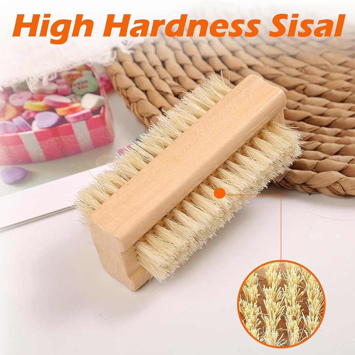 Nail Brushes - 3-Pack - Double-Sided - Nail Brushes for Cleaning Nails - Portable Nail Brushes with Wooden Handles - Suitable for Daily Hygiene, Travel and Pet Care