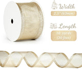 Champagne Christmas Ribbon - 2.5