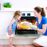 Children's Oven Mitts - Oven Mitts - Red Kitchen Mitts Oven Mitts Heat Resistant Cooking Baking Microwave - Kitchen - Side View