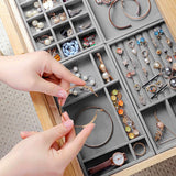 Jewelry Drawer Organizer - 4-Pack Stackable Jewelry Drawers - Jewelry Storage Organizer, Earrings, Necklace, Bracelet, Ring Holder