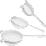 Filter - Strainer - Strainer Set - Strainer Set - Three-Piece Strainer Set with Handles - Kitchen Strainer - Milk Strainer - Suitable for Camellia Milk Tea (3, 4, 5.5 inches)