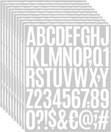 letter stickers - 10-sheet vinyl letter stickers - 2-inch self-adhesive alphabet and number stickers - waterproof - suitable for mailboxes, windows, doors, cars, boats, house numbers (white)