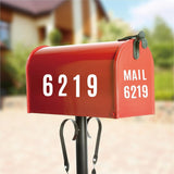 letter stickers - 10-sheet vinyl letter stickers - 2-inch self-adhesive alphabet and number stickers - waterproof - suitable for mailboxes, windows, doors, cars, boats, house numbers (white) - Side View