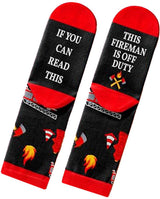 If You Can Read This This Fireman is Off Duty Socks - funny socks - Warm Thick Socks for Men and Women - funny socks - funny socks men 41 46 - funny socks women - Front View