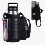 Magnetic Sports Bag with Adjustable Shoulder Strap - Includes Water Bottle Holder and Pocket - for Sports, Workouts, Travel & Work（Black）