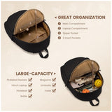 Backpack - Tennis Shoulder-Crossbody Bag - Sports Bag - Waterproof Racket Bag - Suitable for Pickles and Badminton - Off-White - Side View