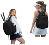 Backpack - Tennis Shoulder-Crossbody Bag - Sports Bag - Waterproof Racket Bag - Suitable for Pickles and Badminton - Off-White - Top-Down View