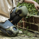 1. Double Garden Knee Braces - Extra Thick Knee Braces - Adjustable Knee Braces - Soft and Comfortable Memory Foam - Non-slip - Suitable for Outdoors and Gardens (Green) - Side View