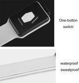 Lamp - Running Lamp - Bicycle Lamp - With reflective arm and wrist strap - 3 light modes - Rechargeable - Flashing outdoor lamp, a safe choice for running, jogging, cycling and walking in the dark. - Side View