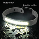 Lamp - Running Lamp - Bicycle Lamp - With reflective arm and wrist strap - 3 light modes - Rechargeable - Flashing outdoor lamp, a safe choice for running, jogging, cycling and walking in the dark. - Top-Down View