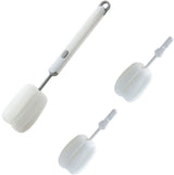 Brush - Detachable sponge brush - Long-handled bottle brush - Suitable for coffee cups, glasses and other kitchen utensils.