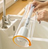 Brush - Detachable sponge brush - Long-handled bottle brush - Suitable for coffee cups, glasses and other kitchen utensils. - Side View