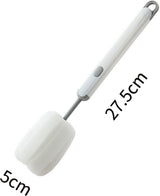 Brush - Detachable sponge brush - Long-handled bottle brush - Suitable for coffee cups, glasses and other kitchen utensils. - 45-Degree Angle