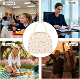 Cooler Bags - Lunch Bag - Handle Strap - Cooler Bag - Lunch Bag - Insulated Cooler Bag - Picnic Bag - 25.5*21*17cm - Suitable for work, office, travel and picnics（White） - Side View