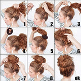 Scrunchies - 2 Medium (3 inch/Brown) - Easy-to-use loop scrunchies - Great for short and fine hair