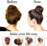 Scrunchies - 2 Medium (3 inch/Brown) - Easy-to-use loop scrunchies - Great for short and fine hair - Side View