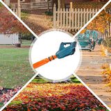 Leaf Blower Booster - Airflow Booster for Leaf Blowers - Turbine Nozzle with Extended Airflow Accelerator - Powerful Leaf Blower for Lawn and Driveway (1 Piece, Orange) - Top-Down View