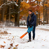 Leaf Blower Booster - Airflow Booster for Leaf Blowers - Turbine Nozzle with Extended Airflow Accelerator - Powerful Leaf Blower for Lawn and Driveway (1 Piece, Orange) - 45-Degree Angle
