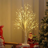 LED Lighting - Christmas Tree with LED Lighting - 60cm Birch Wood Christmas Decoration - Bright and Warm White Tree Lights - Suitable for Indoor Christmas Decorations - Thanksgiving/Christmas Decorations Indoors - 45-Degree Angle