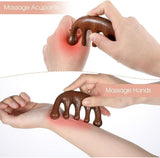 2-Piece Scalp Massage Comb Set - Wooden Wide-Tooth Comb - Wooden Scalp Massage Comb Unisex