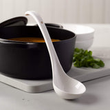 Spoon - Traditional porcelain sauce spoon - 27 cm - White - 45-Degree Angle